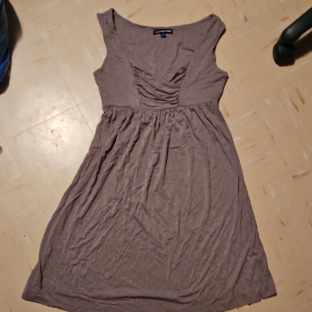 Elegant Brown Sleeveless Dress